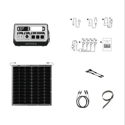 2048WH Portable Flexible Solar Panel Power Station Untuk Balkon Backyard