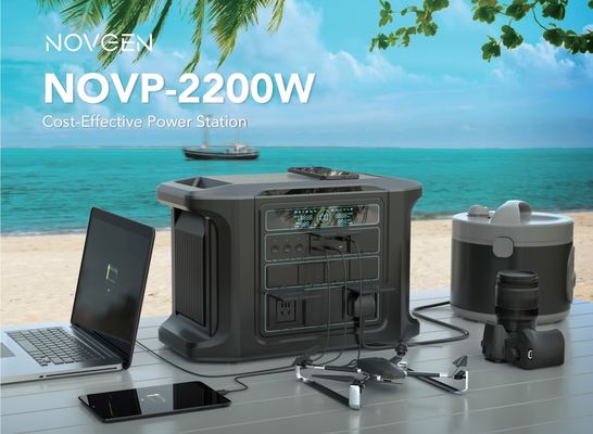 2200W Portable Balcony Power Plant Energi Terbarukan Baterai penyimpanan Power Station