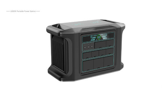 Stasiun listrik portabel 2200W Baterai energi terbarukan Penyimpanan energi luar ruangan