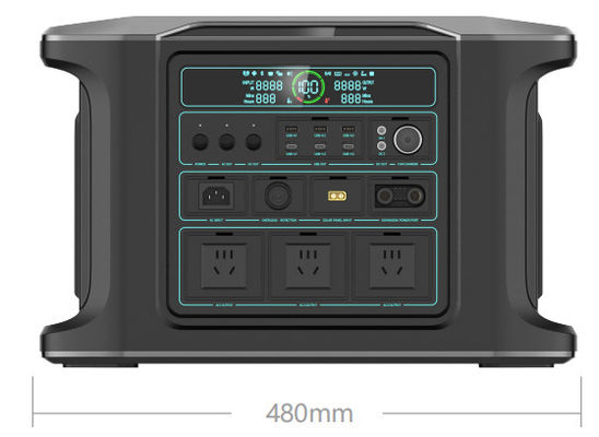 Stasiun Daya AC Portable Bidirectional Kapasitas Baterai 2160Wh Dengan 15 Output